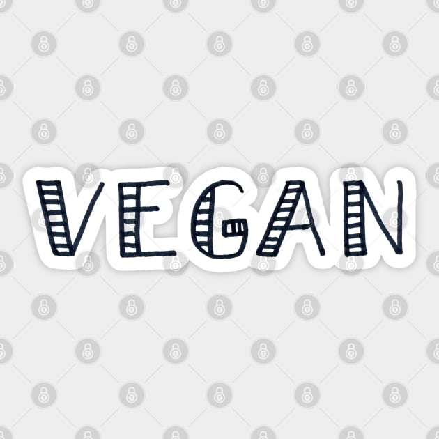 VEGAN - Hand Lettered Design Sticker by VegShop